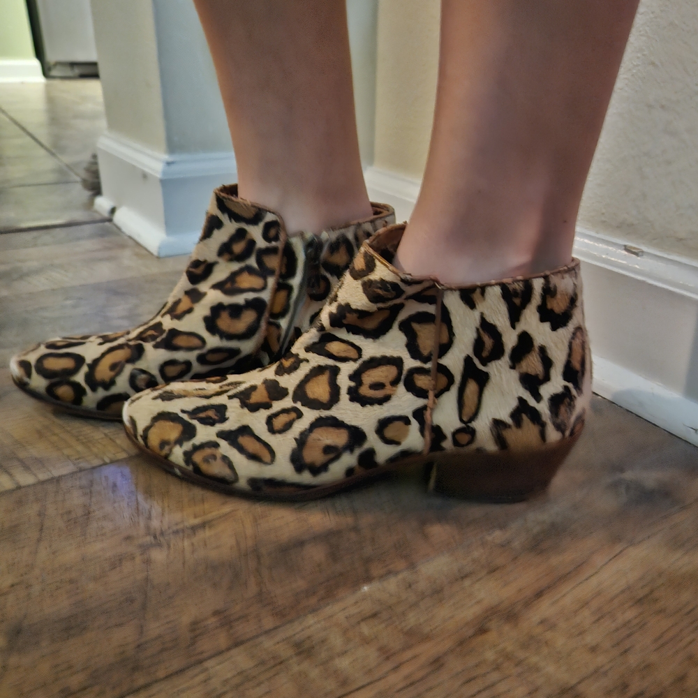 Sam Edelman Leopard Print Ankle Booties